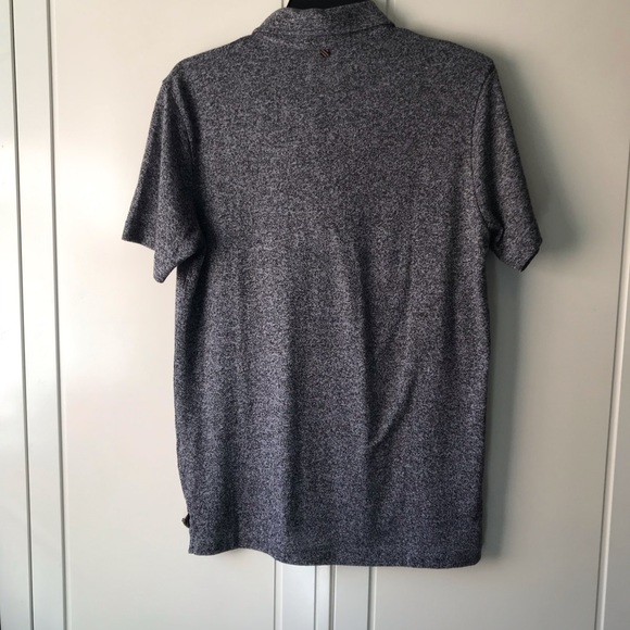 Billy Reid Gray Short Sleeve Polo Shirt Sz M - Picture 3 of 6